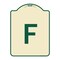 Signmission Designer Series Sign W/ Letter F, Tan & Green Heavy-Gauge Aluminum Sign, 24" x 18", TG-1824-22954 A-DES-TG-1824-22954 - alternate 1